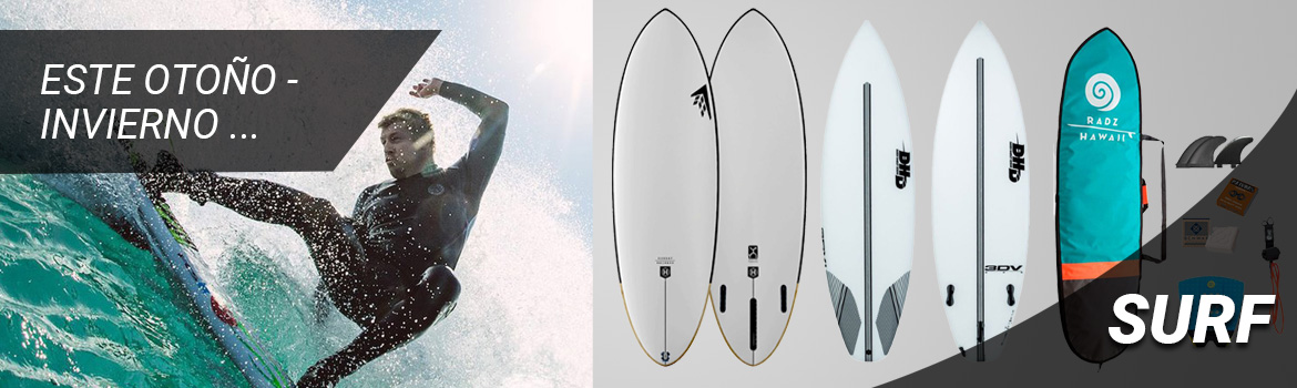 Tablas, accesorios y complementos de Surf